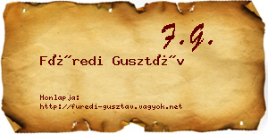 Füredi Gusztáv névjegykártya