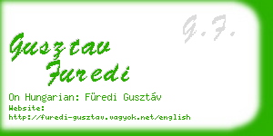 gusztav furedi business card