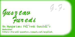 gusztav furedi business card